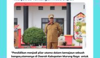 Puruk Cahu- Bupati Heriyus  Hari Pendidikan Nasional(HARDIKNAS) yang diperingati setiap 2 Mei yang merupakan wujud nyata kepedulian pemerintah Republik Indonesia terhadap pentingnya pendidikan sebagai fondasi utama pembangunan bangsa, juga menjadi momentum untuk merefleksikan sentuhan akses pendidikan di Indonesia khususnyadi Kabupaten Murung Raya,(Puruk Cahu 02/05/2026).