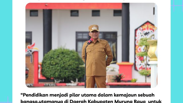 Puruk Cahu- Bupati Heriyus  Hari Pendidikan Nasional(HARDIKNAS) yang diperingati setiap 2 Mei yang merupakan wujud nyata kepedulian pemerintah Republik Indonesia terhadap pentingnya pendidikan sebagai fondasi utama pembangunan bangsa, juga menjadi momentum untuk merefleksikan sentuhan akses pendidikan di Indonesia khususnyadi Kabupaten Murung Raya,(Puruk Cahu 02/05/2026).