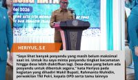 Bupati Murung Raya Heriyus,.S.E dalam Agenda membuka kegiatan RAKERDA TP PKK Murung Raya di Gedung GPU Puruk Cahu